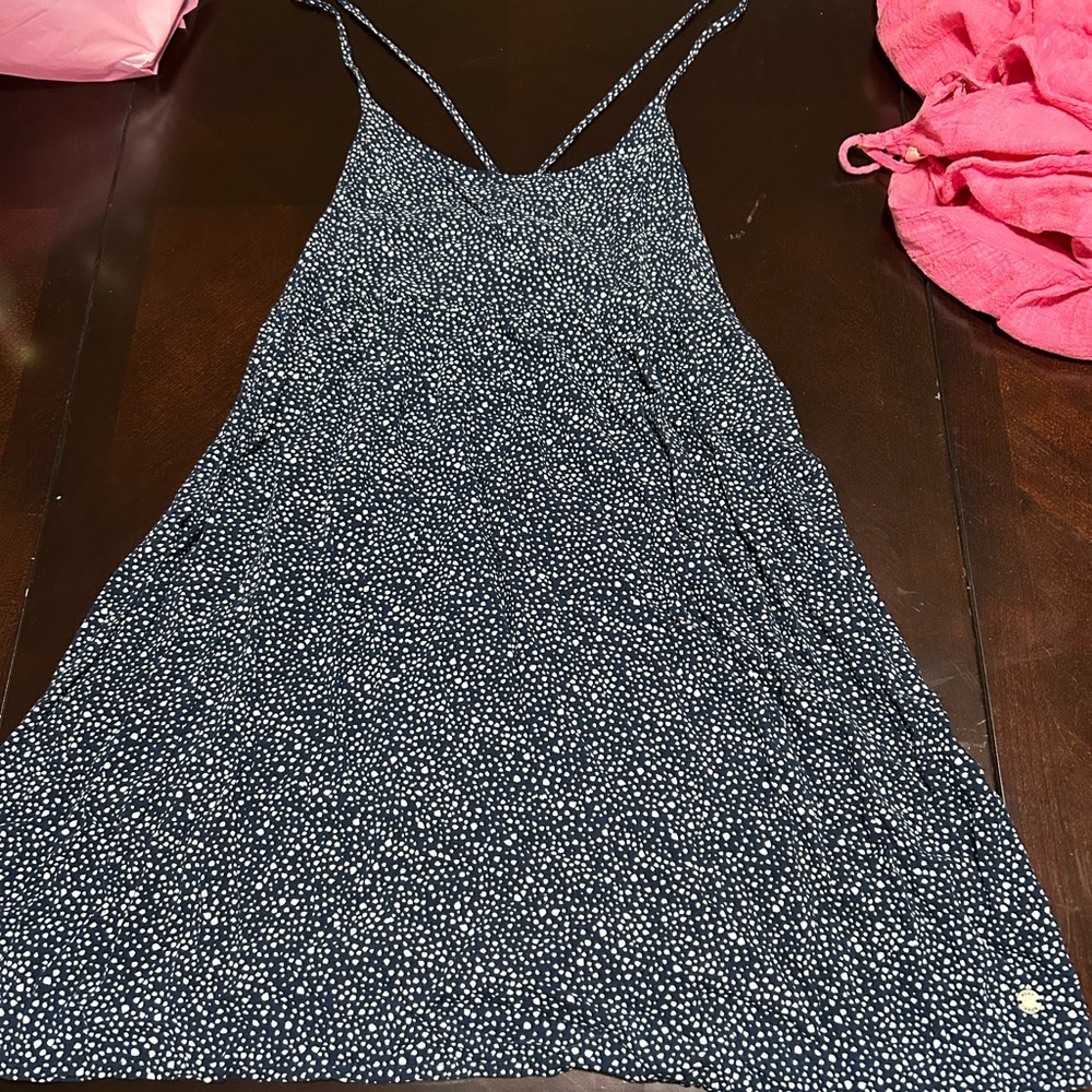Spotted Navy Dress